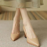 Women's Summer Footwear Pumps Formal Shoes for Woman Pointed Toe Office Black Moccasins on Heeled High Heels Quality Trend